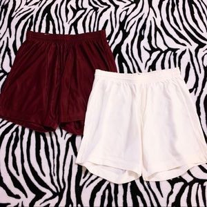 Lot of 2 Pair Athletic Workout Shorts